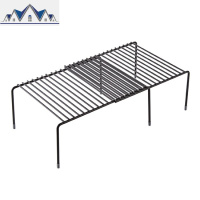 可伸缩铁艺厨房置物架下水橱柜简易碗碟架厨具收纳架调味品架子 三维工匠