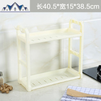 厨房双层置物架加厚免打孔调料调味收纳刀架落地筷子双层沥水厨具 三维工匠