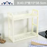 厨房双层置物架加厚免打孔调料调味收纳刀架落地筷子双层沥水厨具 三维工匠