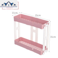 厨房置物架桌面窗台调味瓶调料收纳架分层浴室整理架窄款夹缝架 三维工匠