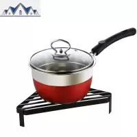 日派日式家居厨房台面转角调料架调味品收纳置物架双层落地三角架 三维工匠