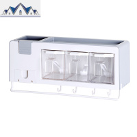 厨房置物架调味料收纳架壁挂调料架子免打孔厨具用品调味品收纳盒 三维工匠