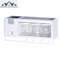 厨房置物架调味料收纳架壁挂调料架子免打孔厨具用品调味品收纳盒 三维工匠