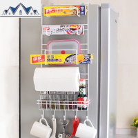 冰箱挂架厨房置物架调料架侧面收纳架冰箱侧挂架侧边保鲜膜架家用 三维工匠