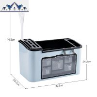 厨房放调料架子置物架油盐酱醋收纳盒调味品双层小型窄台面省空间 三维工匠