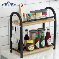 不锈钢厨房置物架调味料架用品刀架多层油盐酱醋收纳储物架省空间 三维工匠