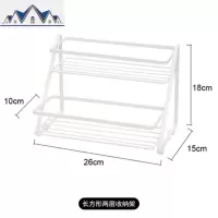 厨房置物架铁艺多层碗碟盘餐具架浴室三角收纳架台面调味瓶储物架 三维工匠