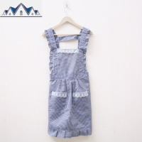 韩版时尚双层防水防油围裙厨房做饭围腰可爱公主罩衣家用女工作服 三维工匠