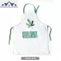 左岸北欧风棉围裙女时尚韩版可爱创意防水防油做饭罩衣厨房家用 三维工匠