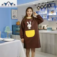 可爱长袖围裙女式厨房家用防水防油韩版时尚成人罩衣男工作服定制 三维工匠