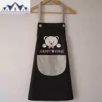 韩版时尚防水防油围裙可爱厨房情侣成人男女罩衣定制logo印字 三维工匠