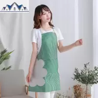 可擦手围裙女厨房防水防油罩衣日系家用时尚围裙成人做饭围腰工作 三维工匠
