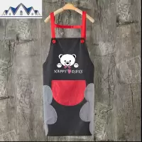 简约可擦手围裙家用厨房防水油做饭工作情侣薄款夏季男女时尚罩衣 三维工匠
