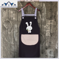 防水围裙家用女家务厨房做饭防油背带款韩版可爱日系创意2019新款 三维工匠