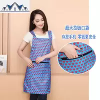 puc防水防油无袖围裙皮革背带拉链兜厨房成人罩衣洗车时尚工作服 三维工匠