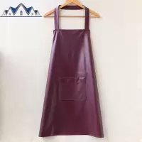 皮围裙防水防油软皮pu皮革女男士大人厨房餐饮工作无袖游泳馆洗澡 三维工匠