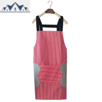 围裙可爱日系竖条背带式可擦手家用韩版时尚厨房防水防油工作服女 三维工匠