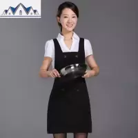 简约餐厅厨房围裙咖啡厅韩版时尚布艺公主欧式工作服围裙定制logo 三维工匠