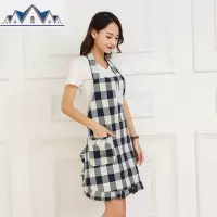 韩版围裙时尚防水防油厨房可爱棉麻成人女做饭围裙创意围腰公主 三维工匠