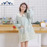 围裙女长袖厨房防水防油家用时尚可爱做饭罩衣定制logo印字工作服 三维工匠