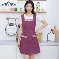 防水围裙女棉公主家用厨房做饭韩版时尚餐厅背带式做饭防油罩衣 三维工匠
