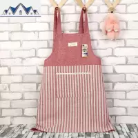 围裙日式家用厨房棉麻韩版男女时尚防水防油做饭工作服定制logo 三维工匠