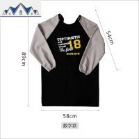 北欧风棉长袖围裙厨房奶茶咖啡店男女通用罩衣时尚工作服 三维工匠