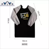 北欧风棉长袖围裙厨房奶茶咖啡店男女通用罩衣时尚工作服 三维工匠