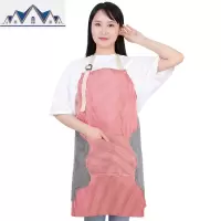 擦手围裙女家用厨房做饭防水防油时尚可爱日系成人可调节围兜 三维工匠