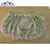 半身围裙女韩版时尚围裙半身居家花边半截围腰帆布田园短围裙定制 三维工匠