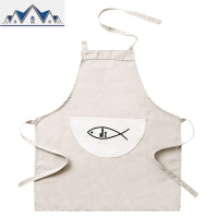 厨房围裙长袖防水防油加厚时尚家用做饭罩衣成人女男士围腰工作服 三维工匠