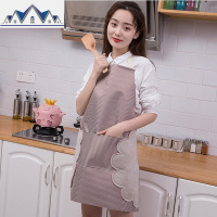 可擦手围裙女厨房防水防油污时尚围腰日式厨房厨师做饭罩衣男家用 三维工匠