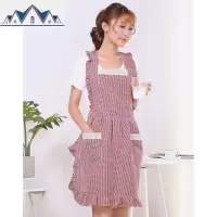 围裙厨房女防水防油围腰咖啡店工作服奶茶店可爱家用韩版小清新 三维工匠
