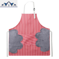 家用可擦手防水围裙女时尚可爱围腰日式厨房做饭防油罩衣男 三维工匠