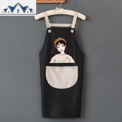 围裙家用厨房防水防油可爱日系女时尚卡通北欧工作做饭定制印logo 三维工匠