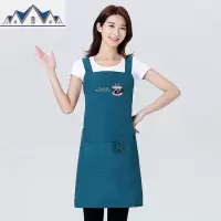 防水围裙女时尚厨房家用塑料水产专用工作服防油红色围腰做饭罩衣 三维工匠