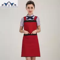 女围裙印字定制logo棉韩版时尚可爱厨房做饭餐厅放油防水工作服 三维工匠
