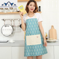 厨房围裙韩版时尚防水防油女工作服可爱做饭围裙定制logo印字围腰 三维工匠