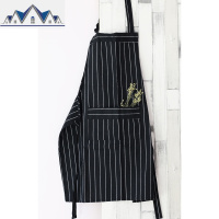 棉男士围裙家用厨房女时尚咖啡店餐厅厨师做饭定制工作服 三维工匠