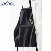 棉男士围裙家用厨房女时尚咖啡店餐厅厨师做饭定制工作服 三维工匠