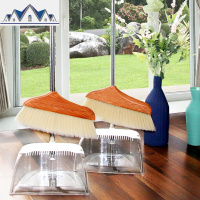 扫把簸箕套装组合家用网红不粘头发仿猪鬃毛水晶扫地扫帚笤帚捎把 三维工匠