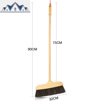 鬃毛扫把簸箕套装组合实木家用软毛笤帚扫地木地板扫头发扫帚单个 三维工匠