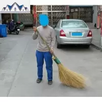 家庭办公室高粱金丝学生场地环卫工组合竹子扫把扫帚小家用物. 三维工匠