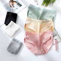 【3条装】品彩95%棉内裤女士中腰无痕蕾丝边透气少女三角裤头
