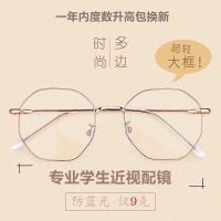 [品彩]近视眼镜女韩版潮有度数多边形网红款眼睛平光镜防蓝光辐射眼镜框儿童内衣家居服