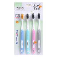 阿帕齐竹炭抗菌软毛多色精巧刷头8只装960牙刷 PP防滑手柄