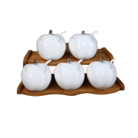 厨房创意陶瓷调味罐 家居厨房用品味精盐盒 调料瓶实用调料罐套装