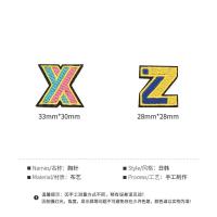 字母胸针绣英胸针女ins潮个性英文刺绣别针胸花百搭徽章