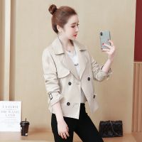 双排扣短款风衣外套女秋新款韩版小个子宽松显瘦百搭夹克上衣潮衫伊格