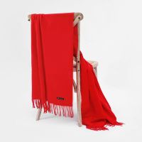 中国红围巾定制LOGO刺绣年会活动礼品同学聚会刺绣印字衫伊格